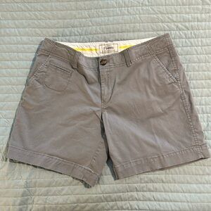Old Navy Perfect 7” inseam gray khaki shorts 8 Tall
